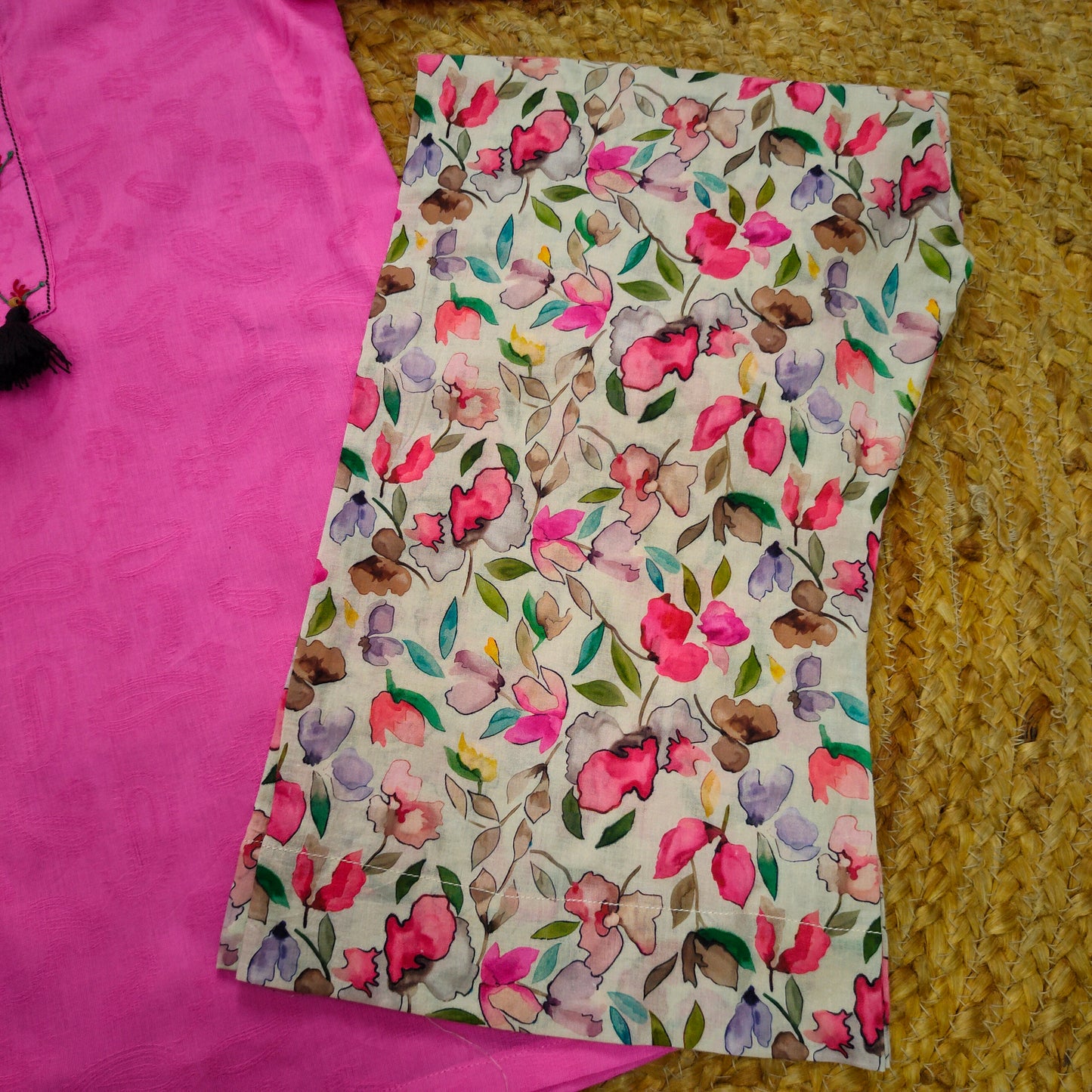 Fuchsia Pink 2 pcs Lawn suit (FSB-002)