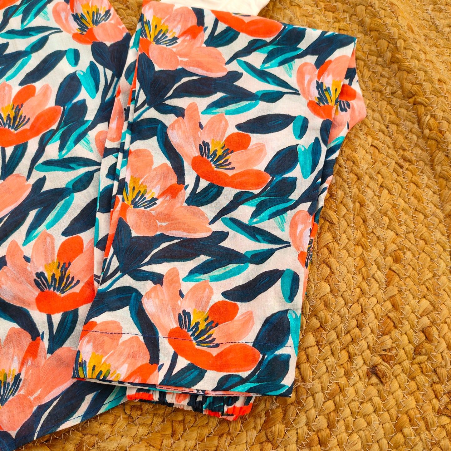 Blue and Orange printed Lawn Co-ord Set (BSCS-003)