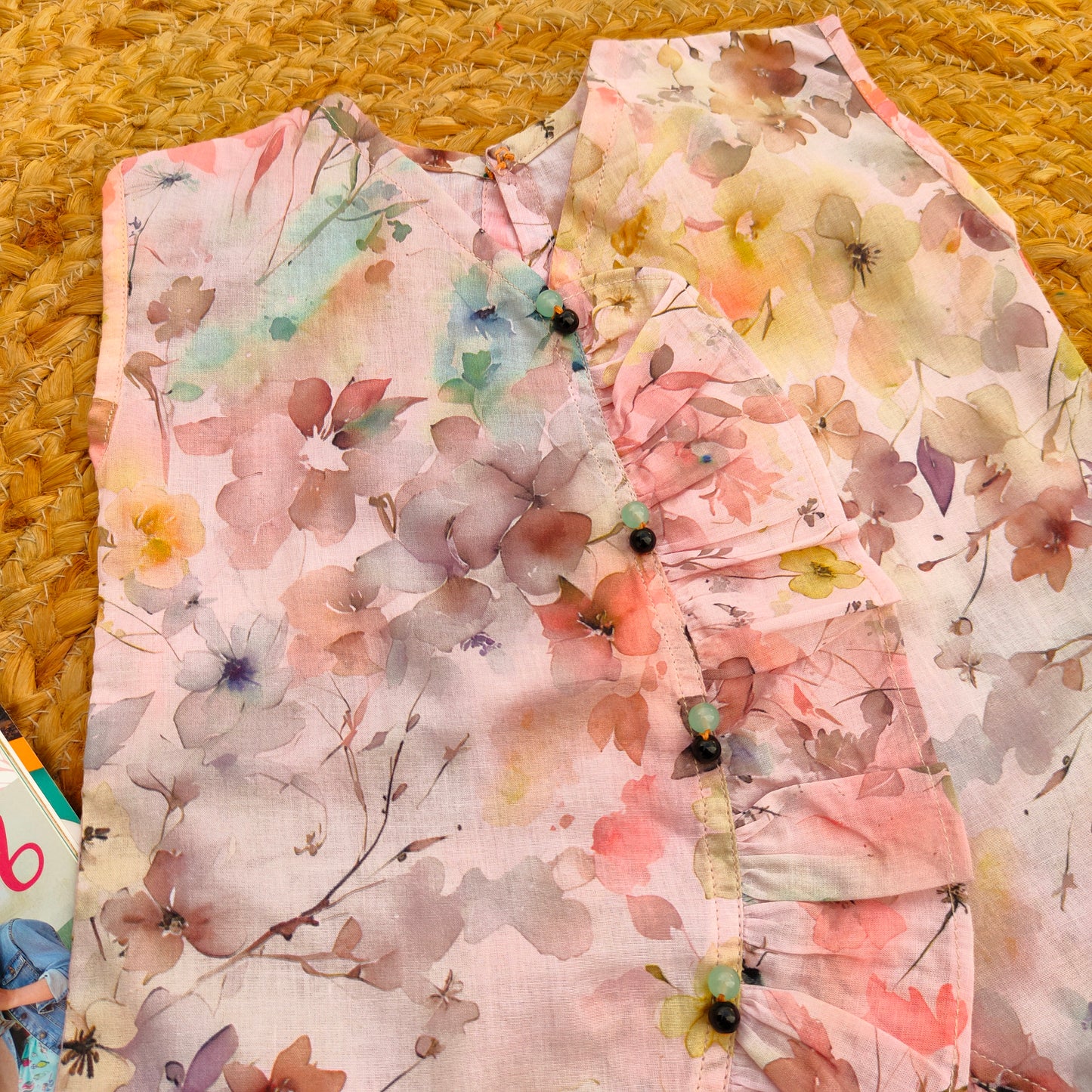 Pastel Peach 2 PC lawn suit (BSCS-001)