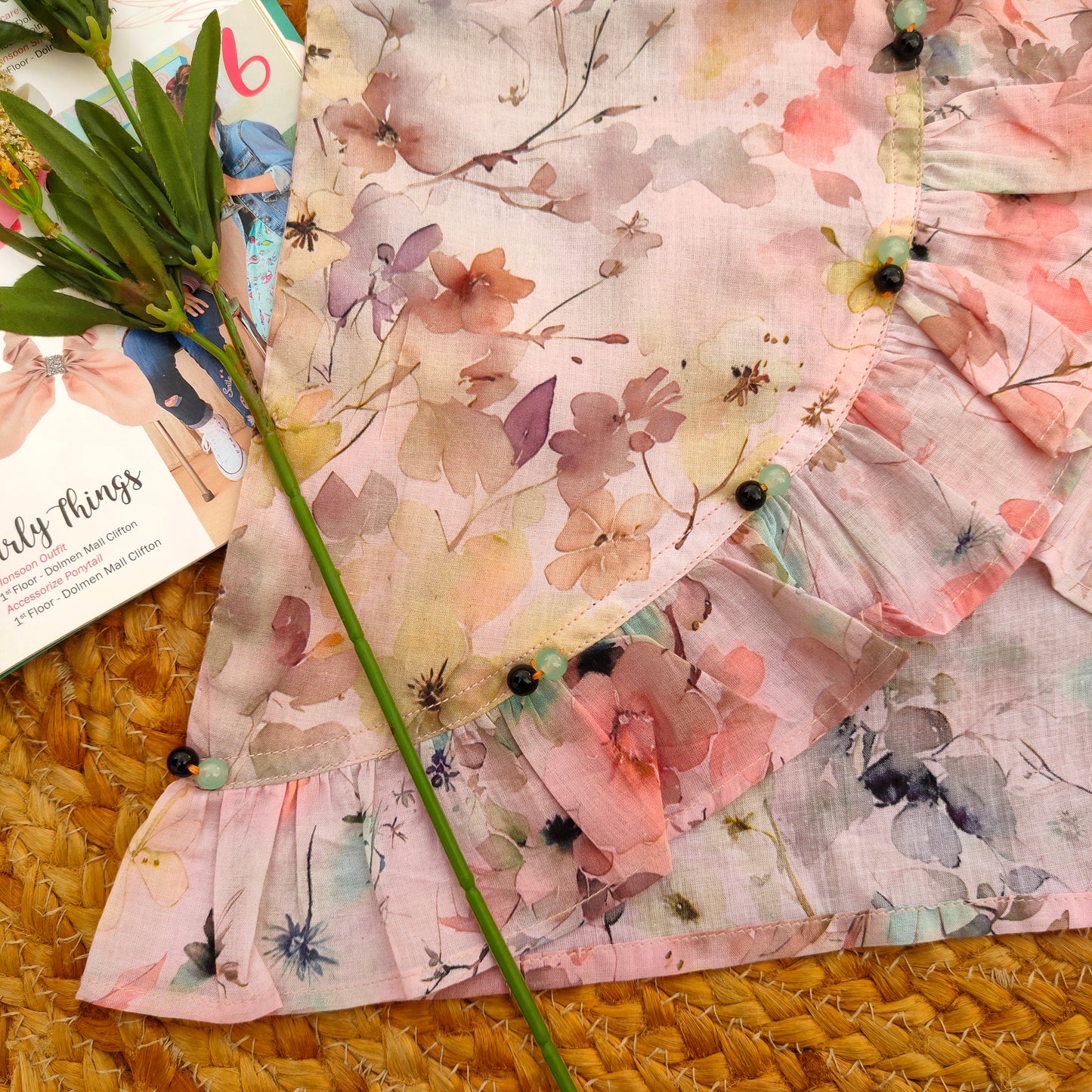 Pastel Peach 2 PC lawn suit (BSCS-001)