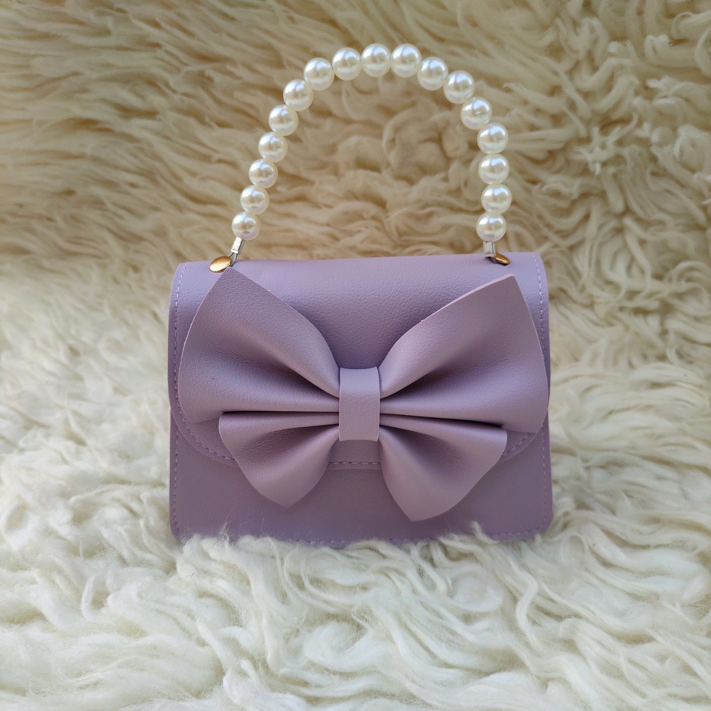 Mini bow pearl crossbody bag for girls-(HB-BW-004)