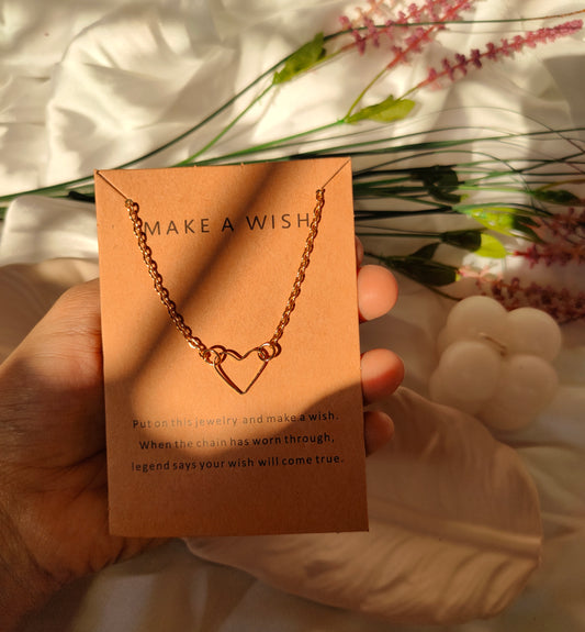 Elegant heart necklace-(PN-009)