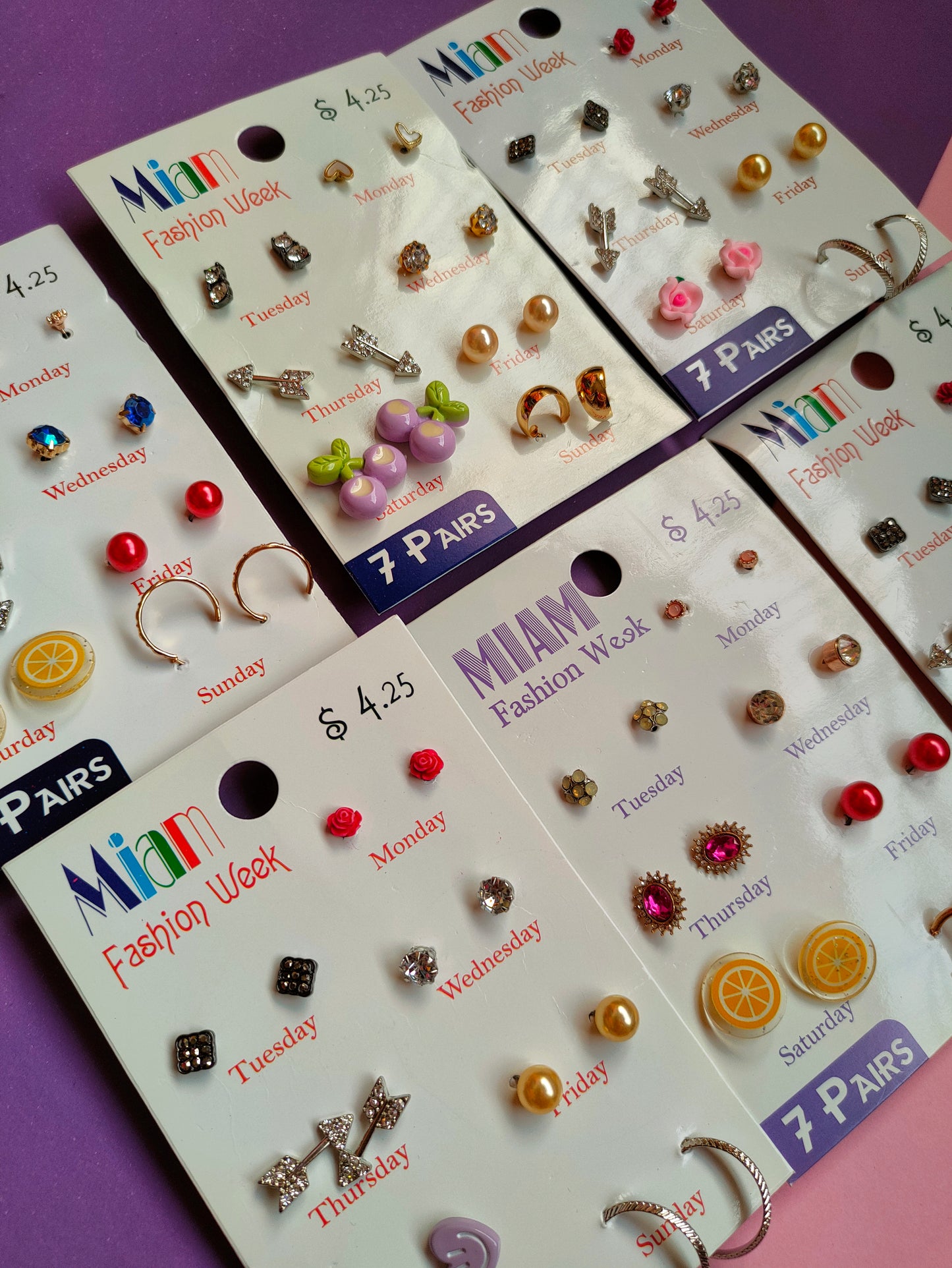 7 pairs Everyday wear Stud set-(ST-001)