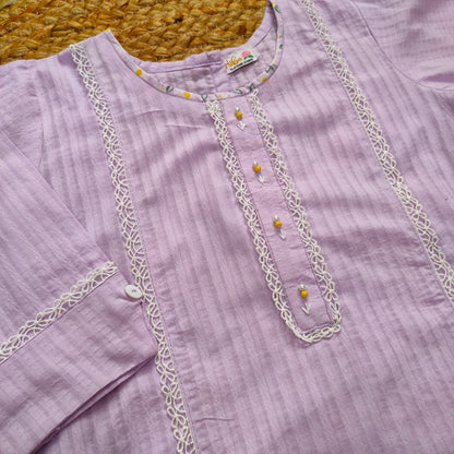 Lilac 2 pcs Lawn suit (FSB-001)