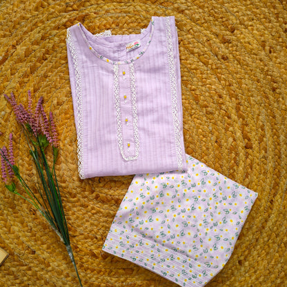 Lilac 2 pcs Lawn suit (FSB-001)