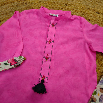 Fuchsia Pink 2 pcs Lawn suit (FSB-002)