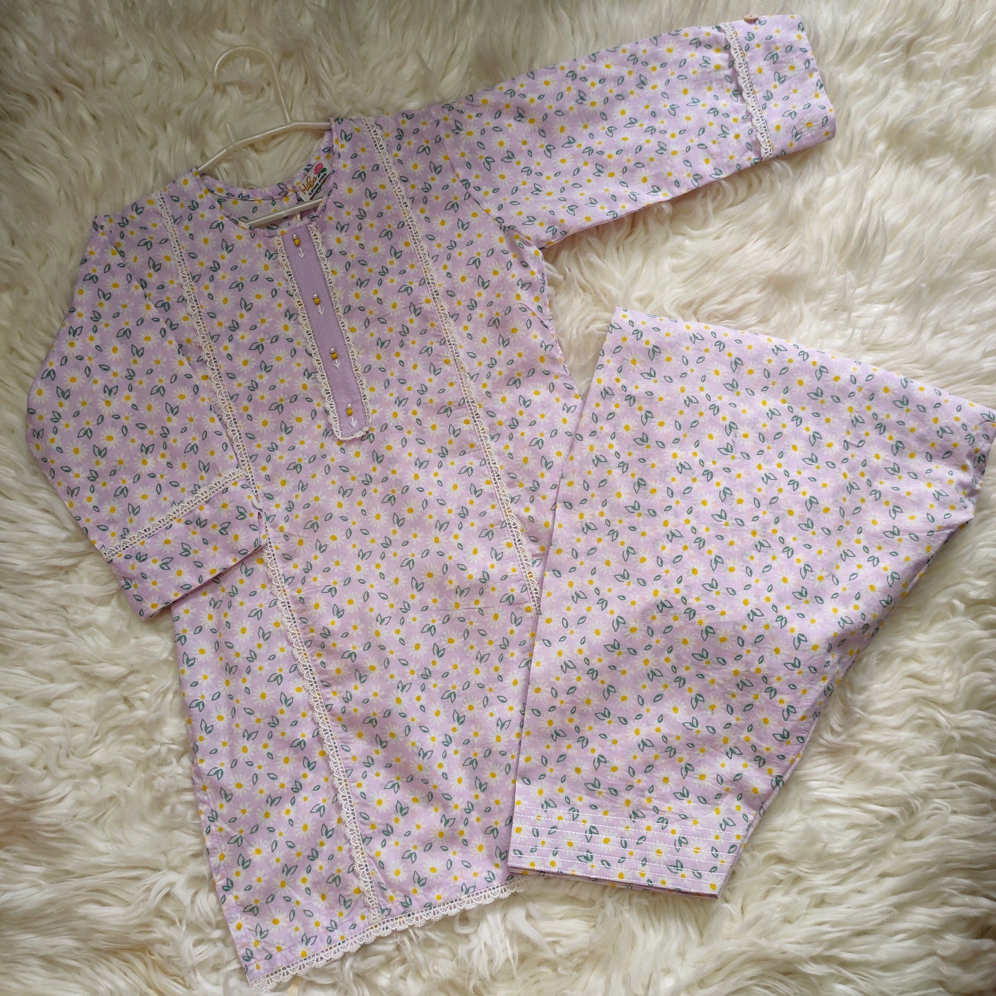 Lilac 2 pcs Lawn suit (FSB-006)