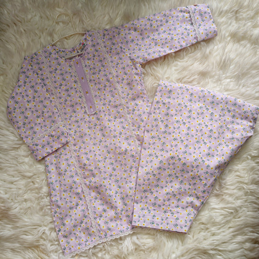 Lilac 2 pcs Lawn suit (FSB-006)