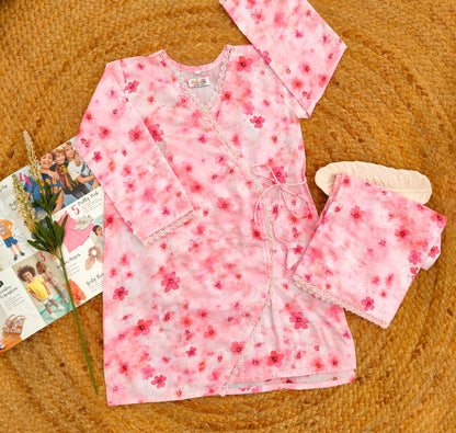 Pink Angrakha Style 2 PC Lawn Suit (BSCS-002)