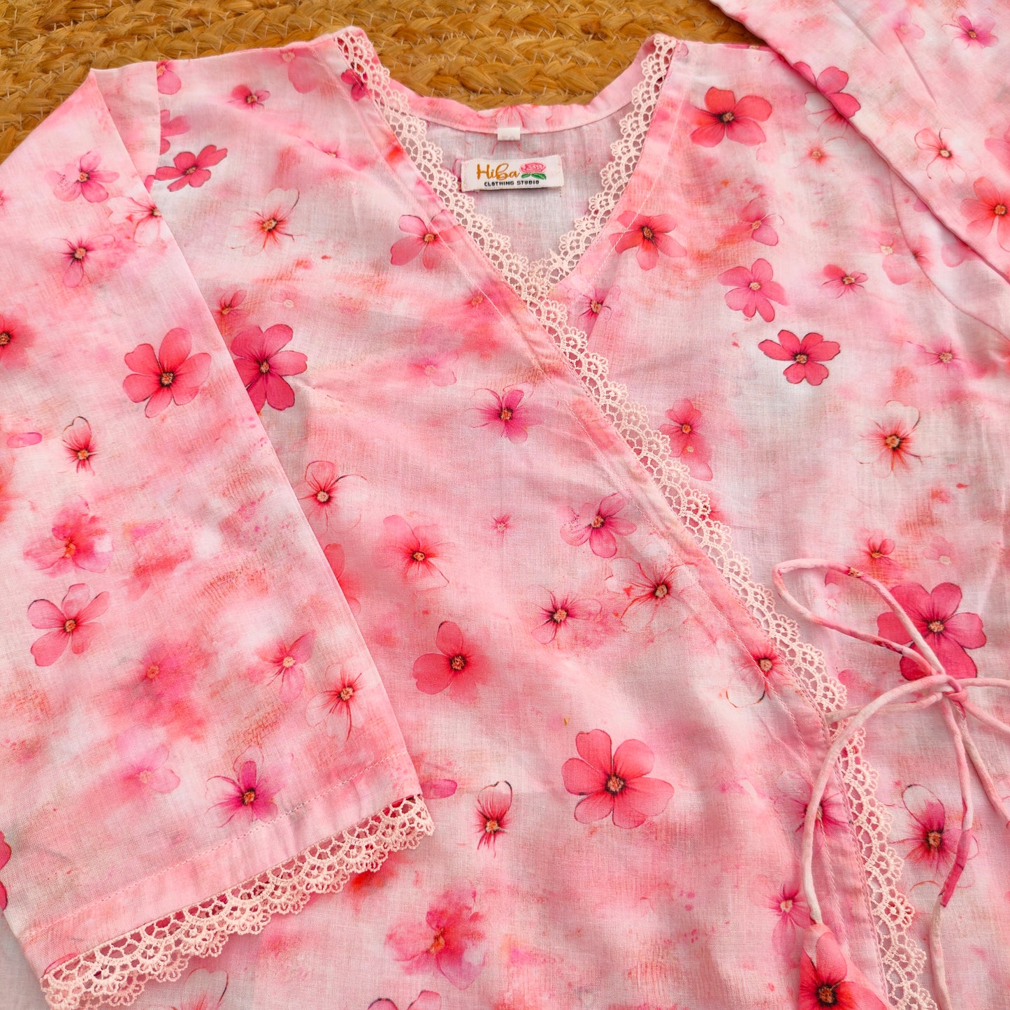 Pink Angrakha Style 2 PC Lawn Suit (BSCS-002)