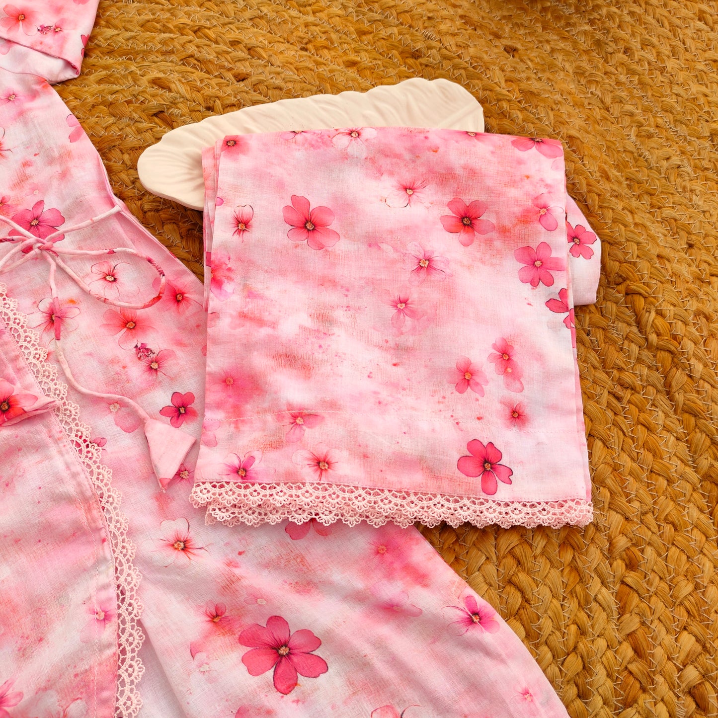 Pink Angrakha Style 2 PC Lawn Suit (BSCS-002)