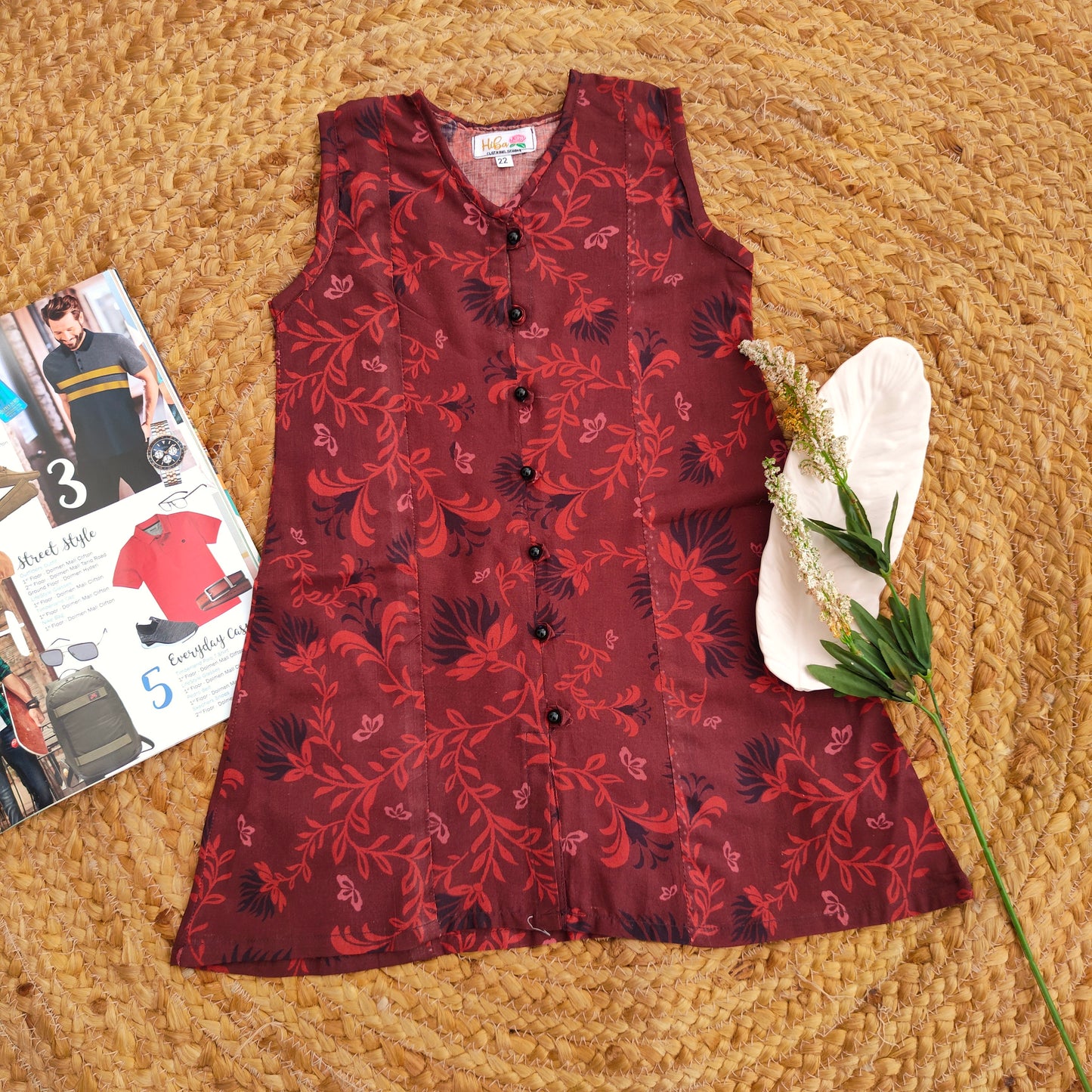 Brown 2 PC Lawn Suit (BFT-0011)
