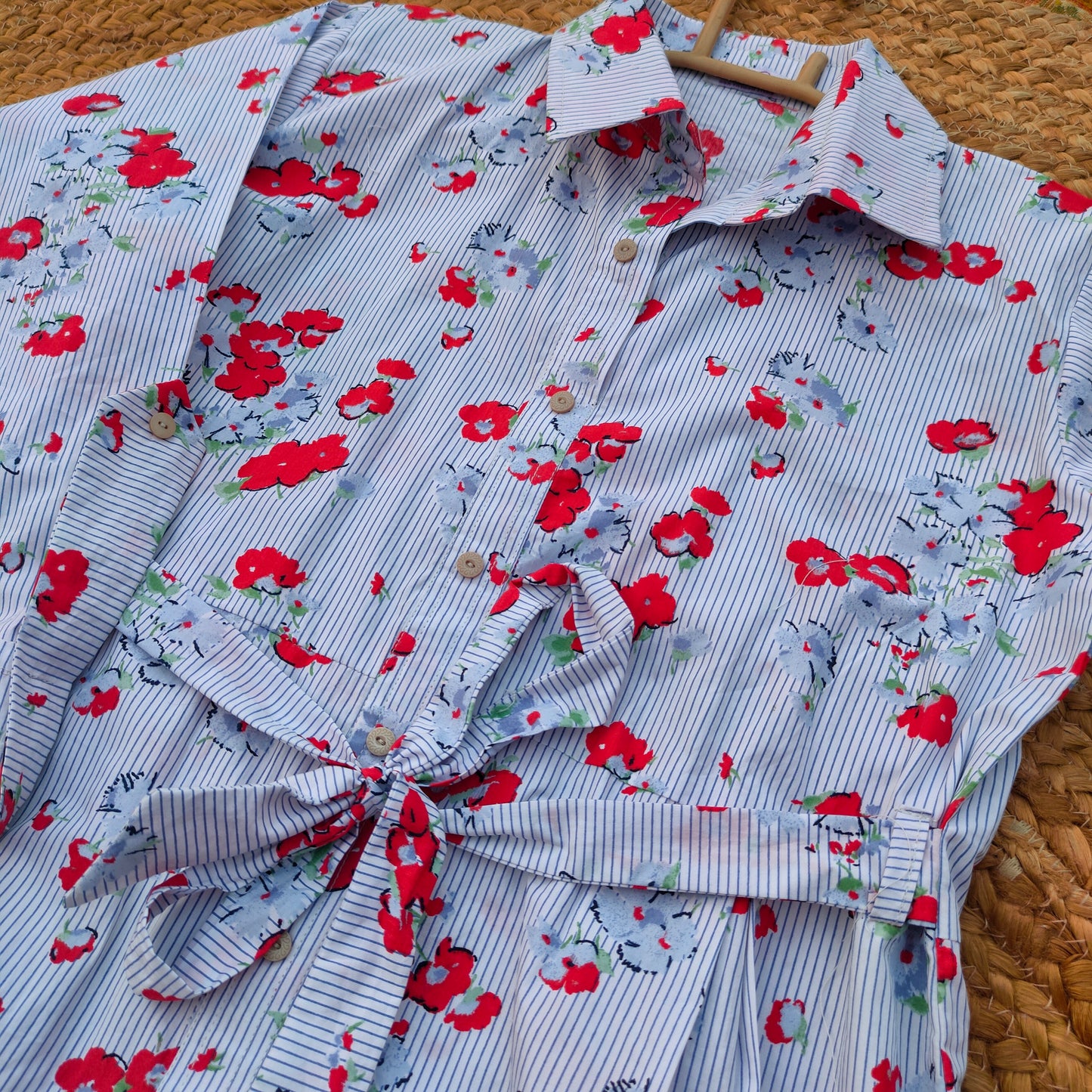 Blue Striped 1 PC Long Frock (BW-003)