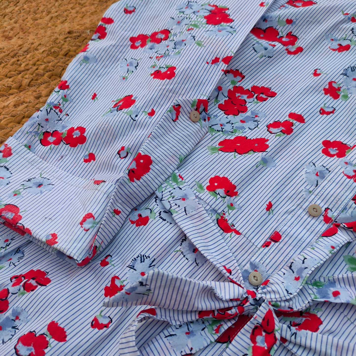 Blue Striped 1 PC Long Frock (BW-003)