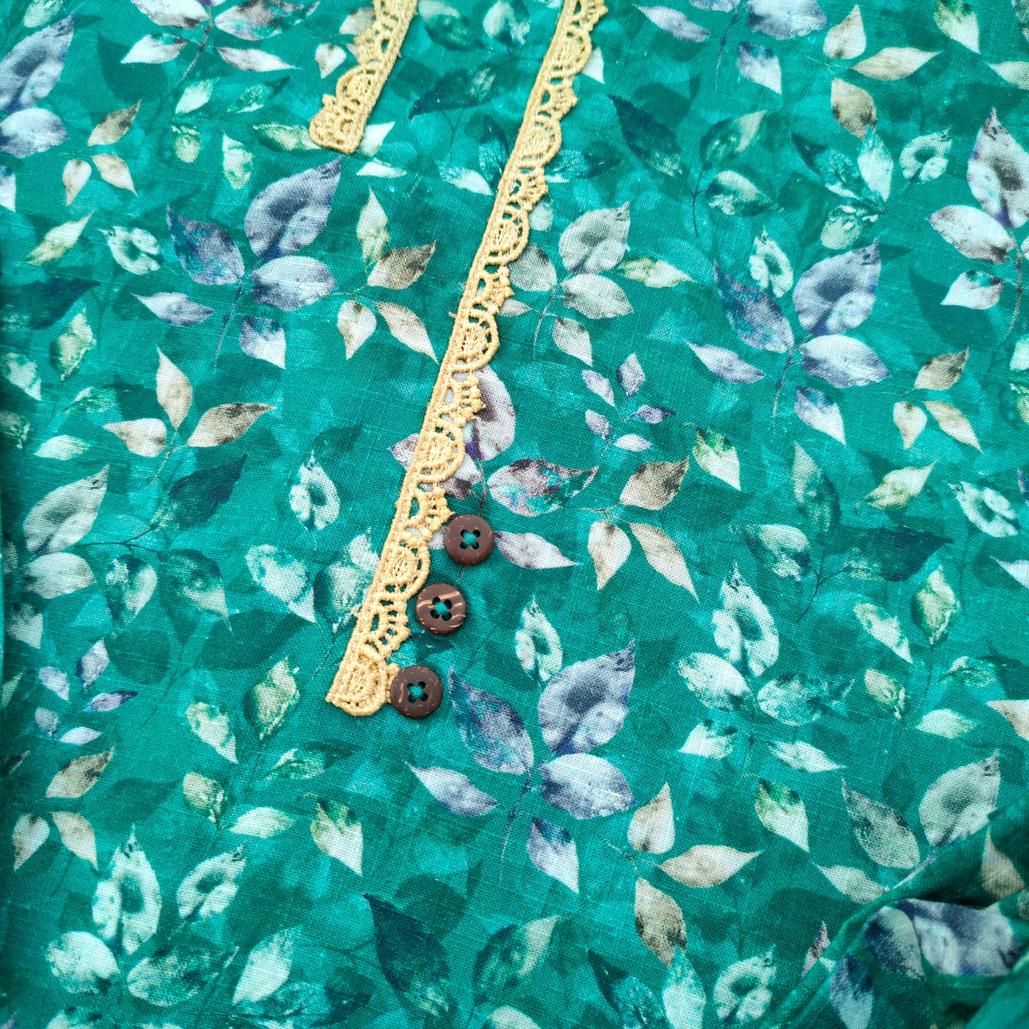 Sea green Khaddar 2 PC dress (BW-002)