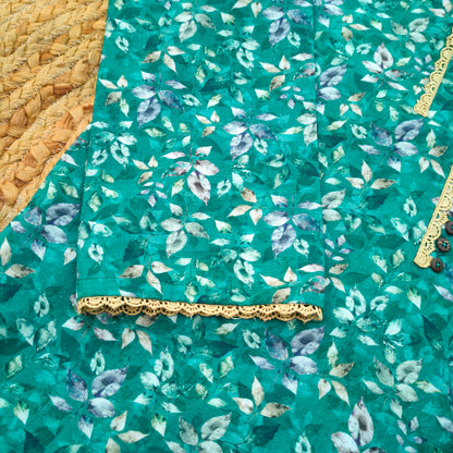 Sea green Khaddar 2 PC dress (BW-002)