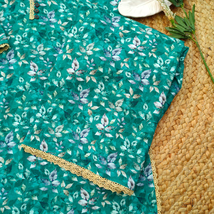Sea green Khaddar 2 PC dress (BW-002)