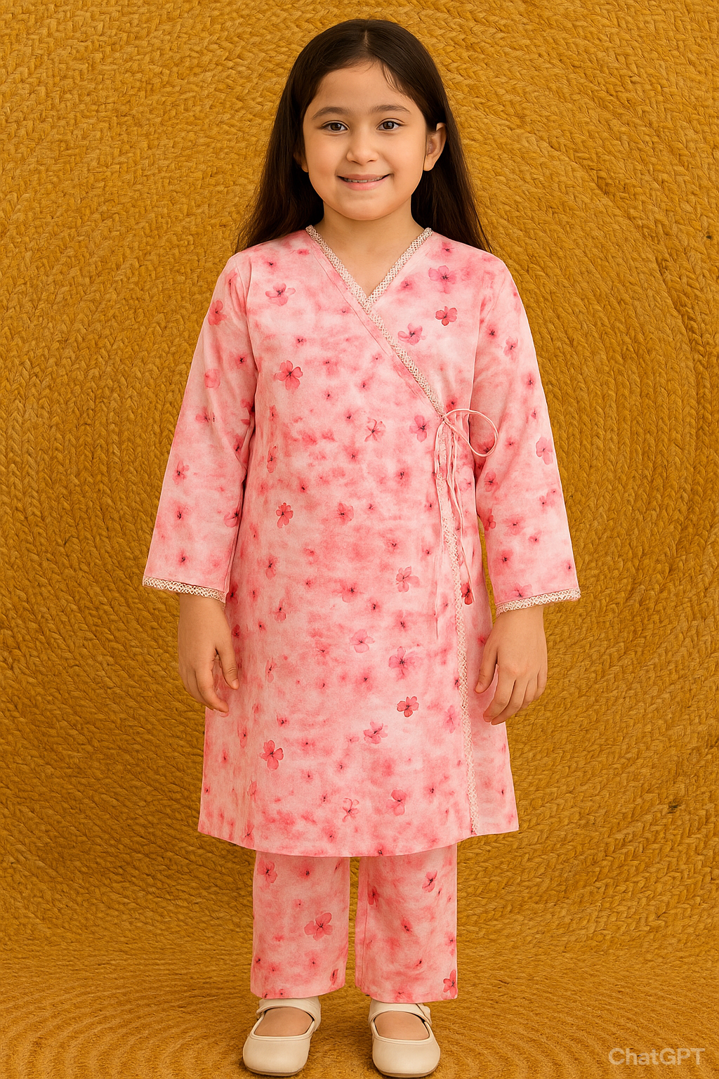 Pink Angrakha Style 2 PC Lawn Suit (BSCS-002)