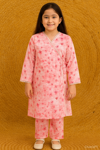 Pink Angrakha Style 2 PC Lawn Suit (BSCS-002)