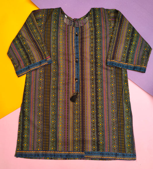 Black lawn kurti for girls – simple everyday wear, Budget Fit Collection by HIBA FASHION STUDIO