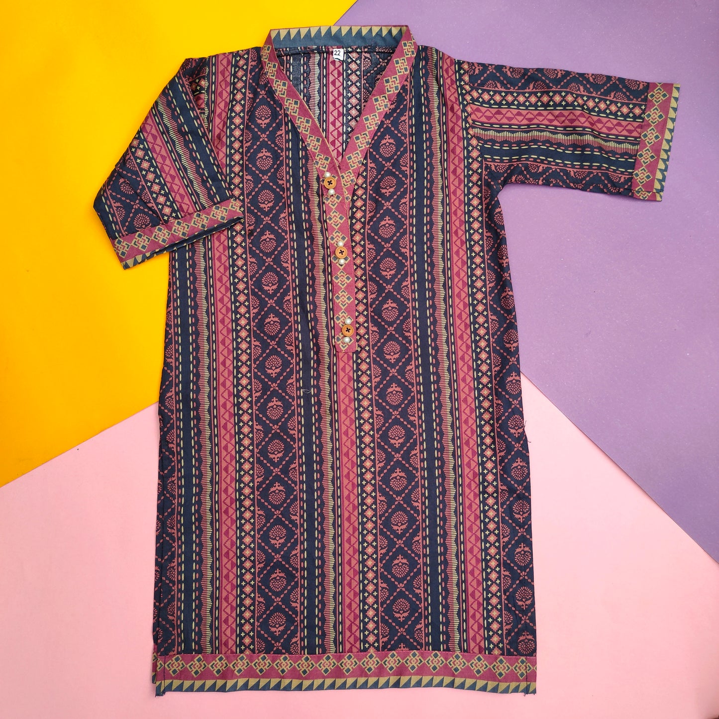 Blue lawn kurti for girls – simple everyday wear, Budget Fit Collection by HIBA FASHION STUDIO