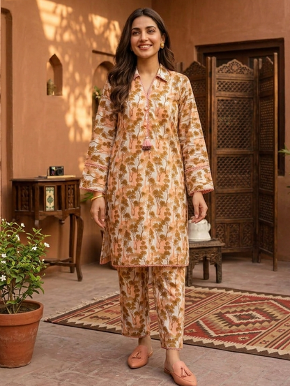Orchid Adults 2 PC Lawn suit (PLC-0021)