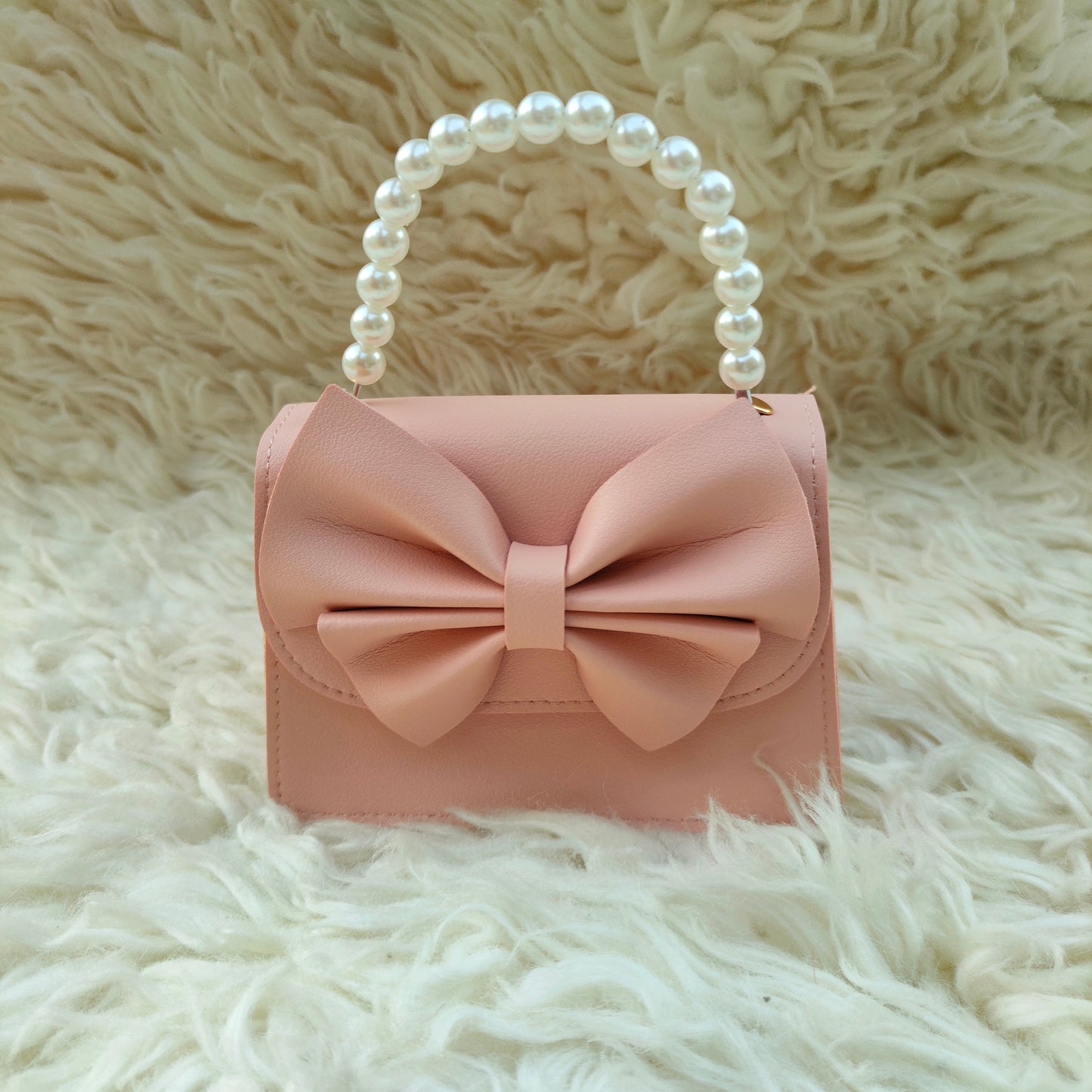 Mini bow pearl crossbody bag for girls-(HB-BW-003)