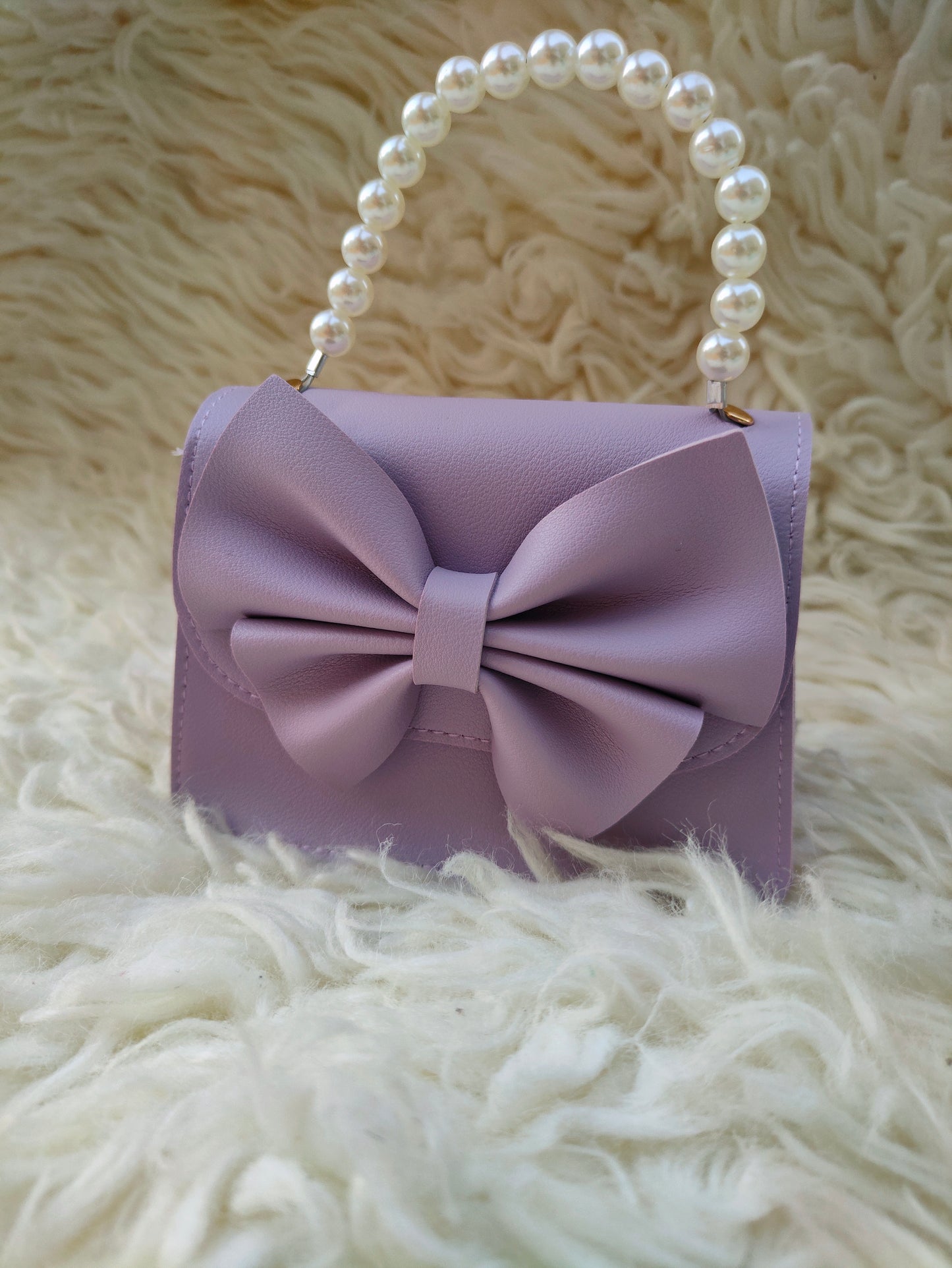 Mini bow pearl crossbody bag for girls-(HB-BW-004)