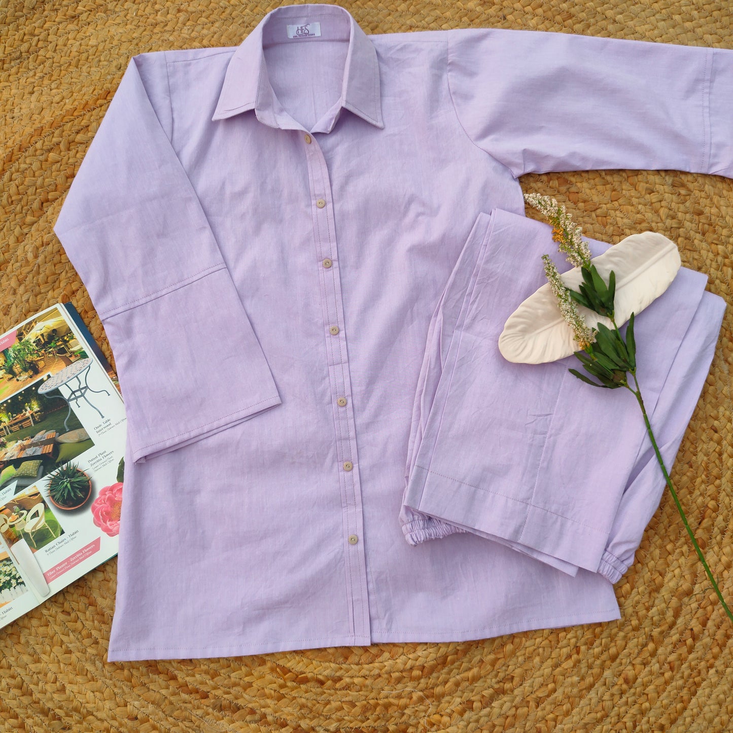 Lilac solid Co-ord Set (BW-004)