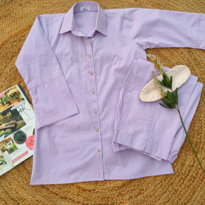 Lilac solid Co-ord Set (BW-004)