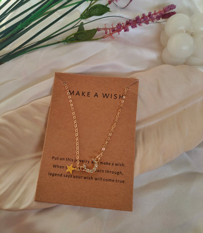 Elegant moon necklace-(PN-005)