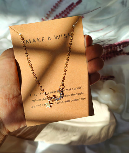 Elegant moon necklace-(PN-005)
