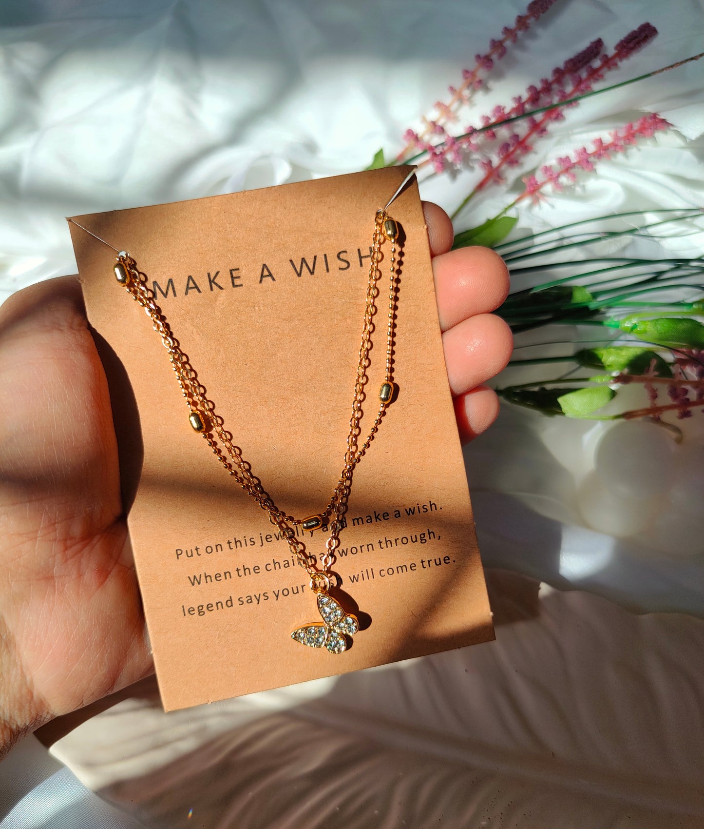 Elegant butterfly necklace-3-(PN-006)