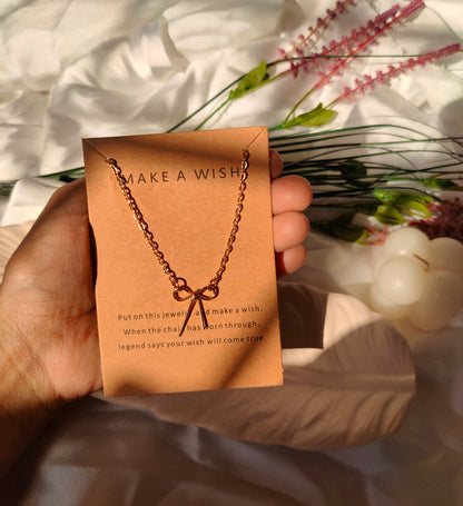 Elegant bow tie necklace-(PN-007)