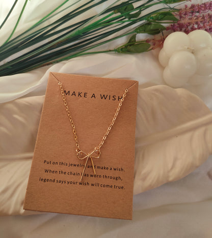 Elegant bow tie necklace-(PN-007)
