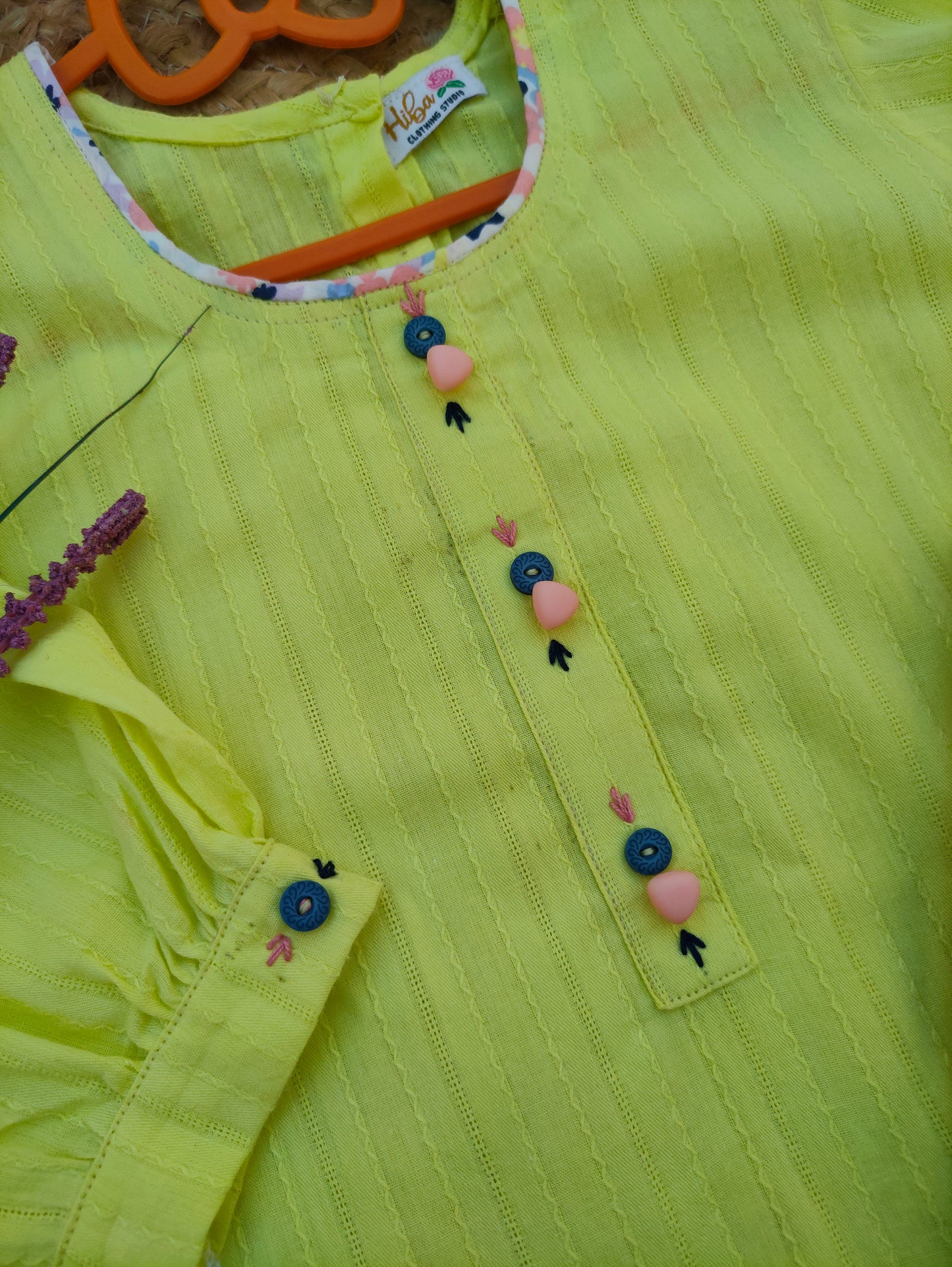 Limes and peaches 2 pcs lawn suit-(TWB-002)