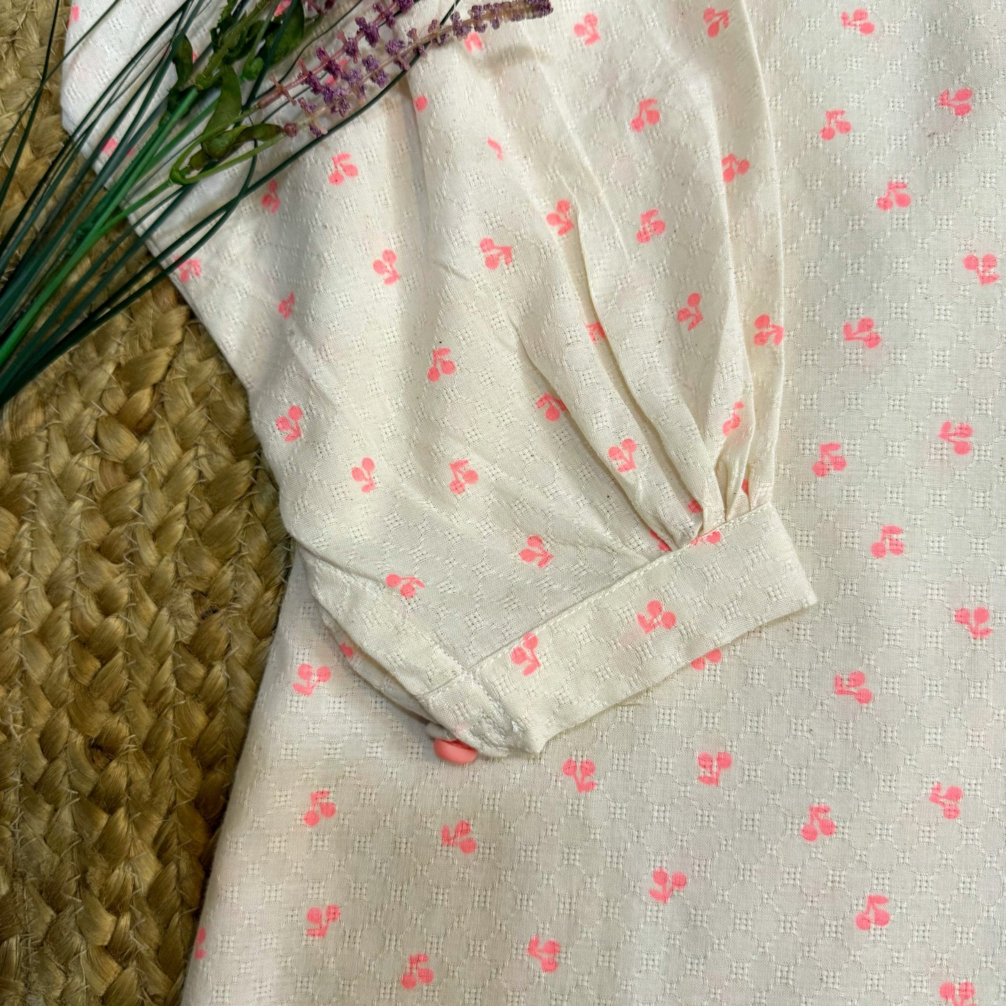 Off-white and pink mommy and me set-(TWM-001)-(1 PC)